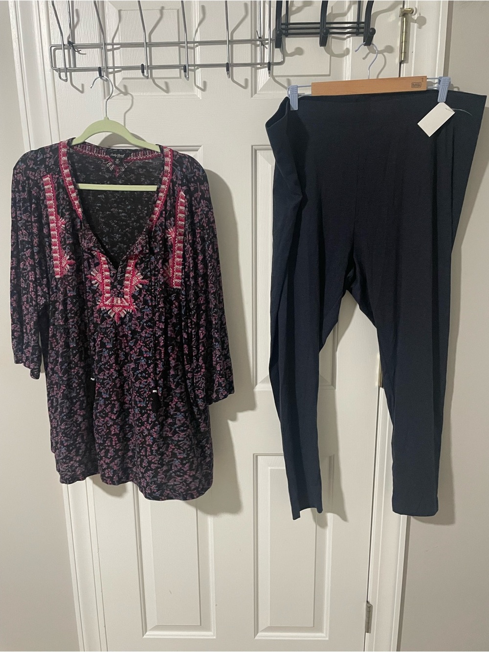 Women's navyKnit Leggings - Classic Everyday Pant 3x lucky 3x tunic